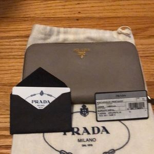 Authentic Prada Wallet with authenticity cards
